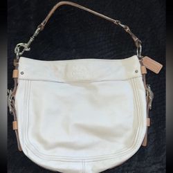 Vintage White Coach Purse