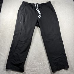 Figs Livingston Scrub Pants Women’s Size 2XL/S Black Wide Leg Stretch #3084