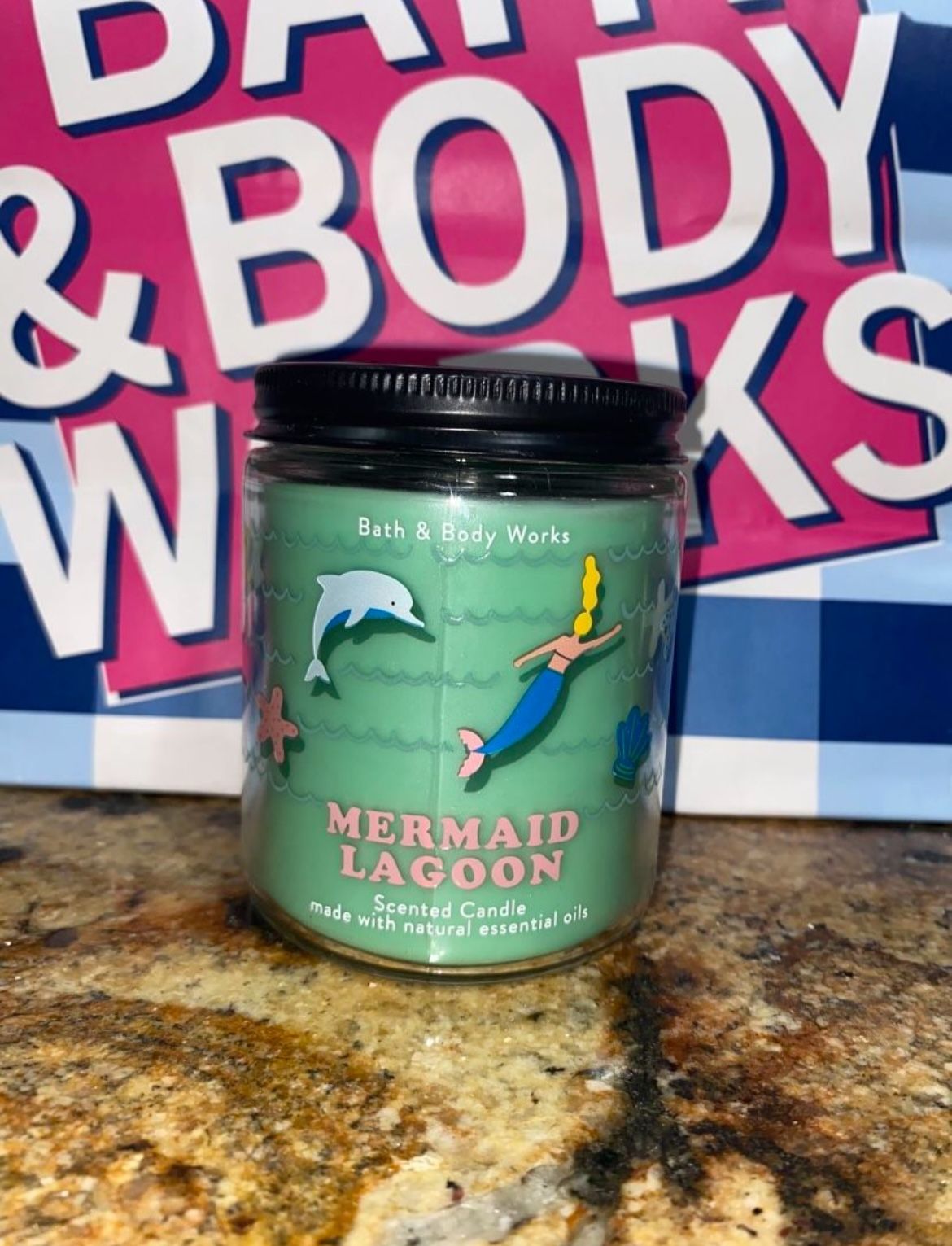 Bath & Body Works Mermaid Lagoon Single Wick Candle