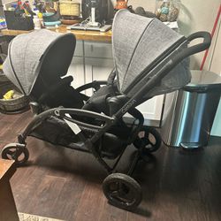 Double baby stroller