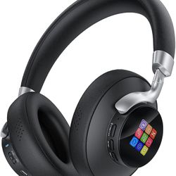 NUKied Wireless Bluetooth Headphones with Dual LCD Screen, over Ear w/ Mic E999