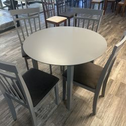 $199 Dinning Set Black White Grey 