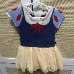 Baby Girl Knitted Dress  Tutu Snow White 6-9 Months 