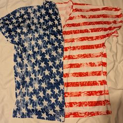 American Flag Shaw, Legging  and Earrings