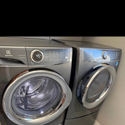 Electronux Washer And Gas Dryer Stainless 