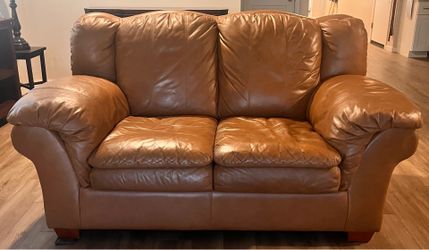 Leather Couch & Loveseat Set