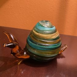 Snail Glass Paperweight 