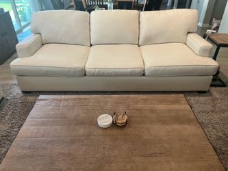 Sofa ivory linen