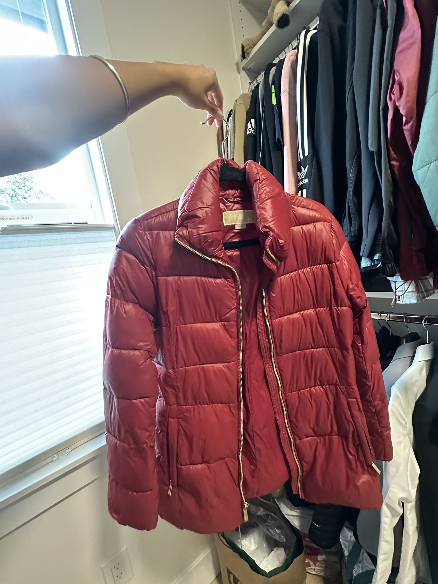 Red MK Puffer Jacket