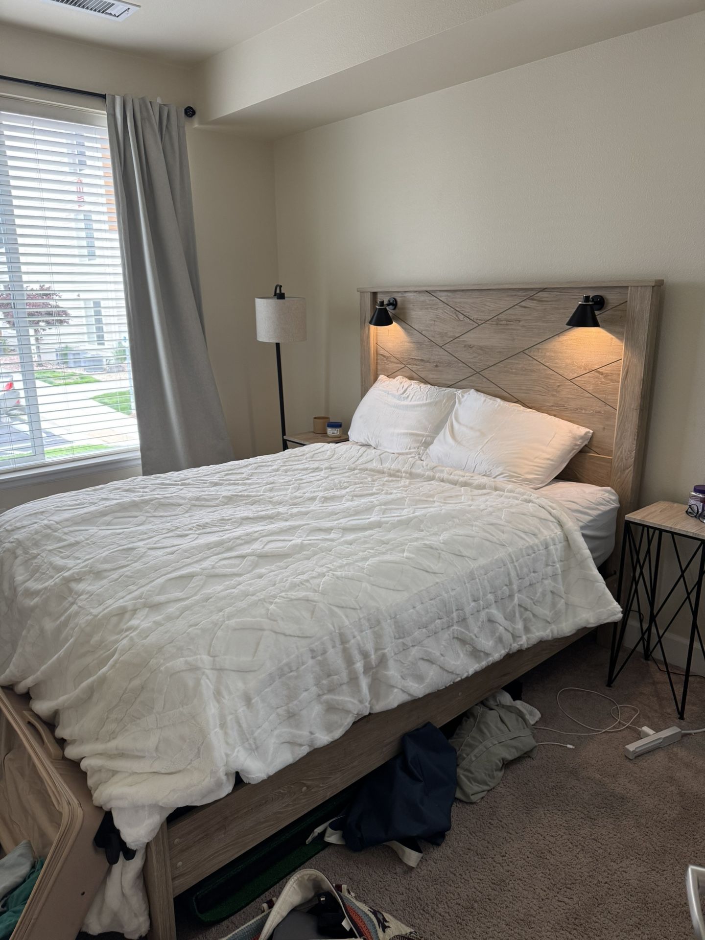 Queen Size Bed, Box Spring And Bed Frame