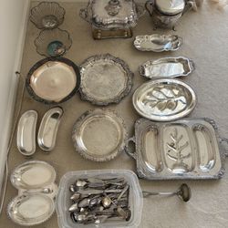 Vintage Silver-Plated Serving Collection | Rogers, Crescent  | Elegant Entertaining Set