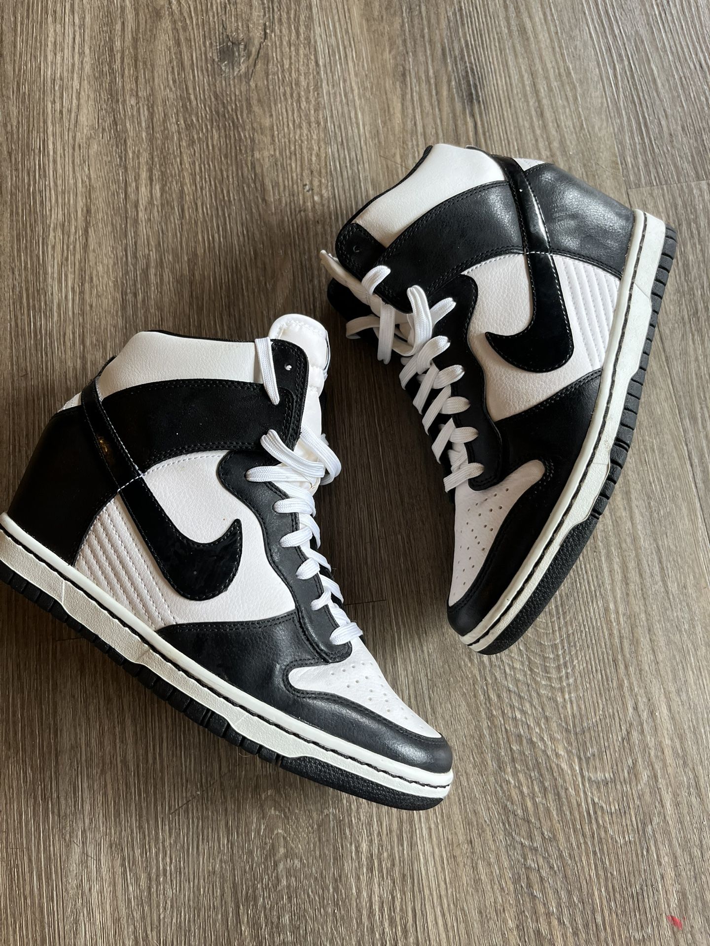 Nike Dunk Sky Panda Sz 5.5 Hidden Wedge Women's 528899-101 Black White