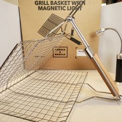 BBQ Grill Basket with Magnetic Light