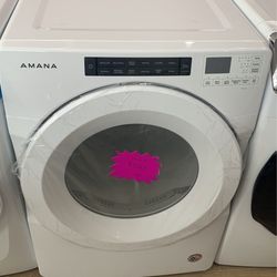 Amana 7.4-cu ft Reversible Side Swing Door Stackable Dryer (White) ENERGY STAR BL