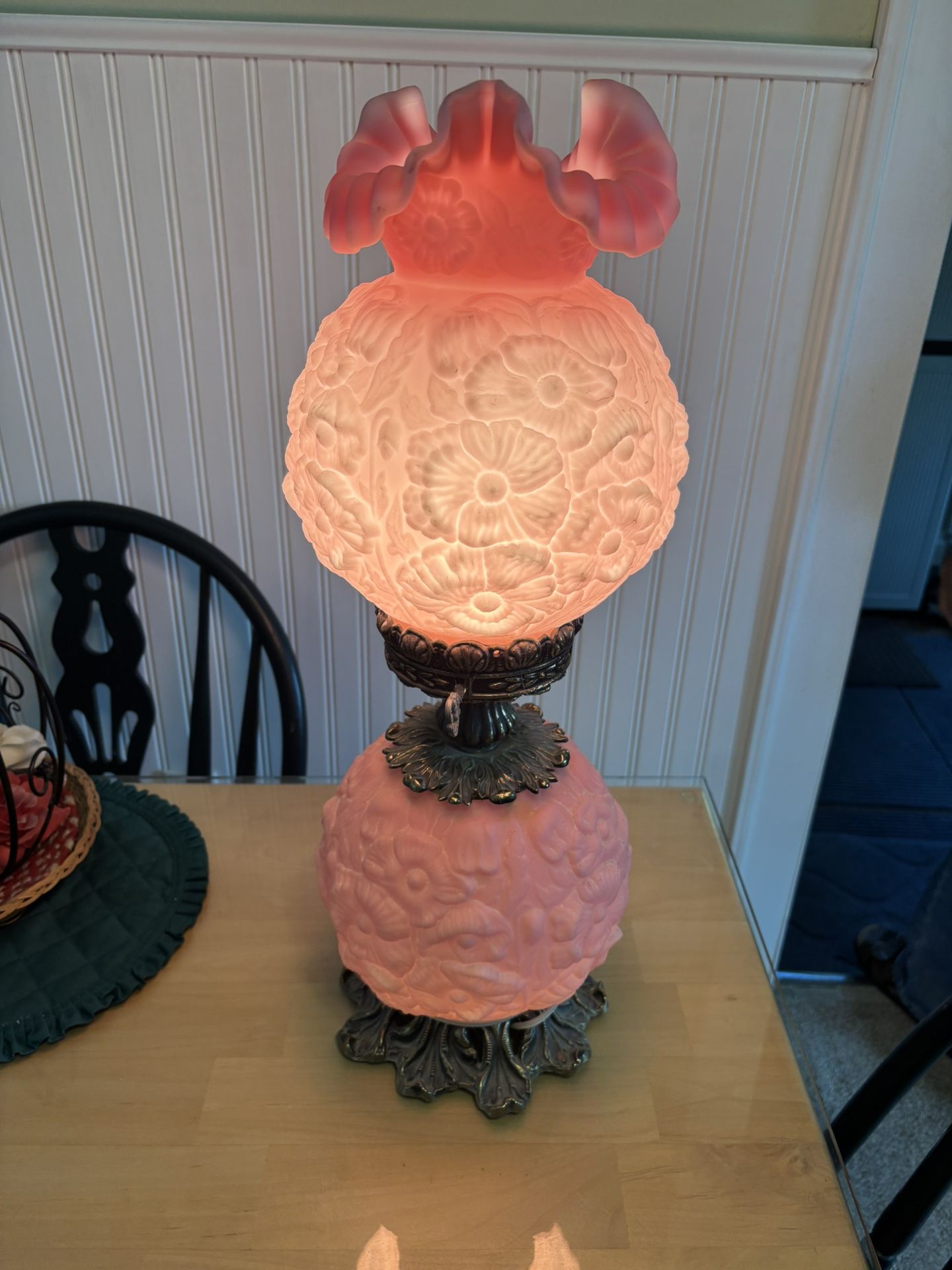 Antique Fenton 22” Lamp