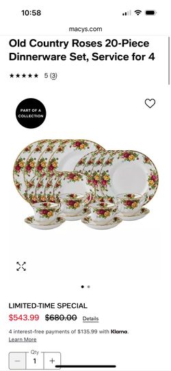 Old Country Roses Tea & Dinnerware Set