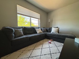 Gray L-Shaped Couch