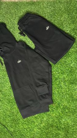 Black Alo hoodie flared joggers set size M