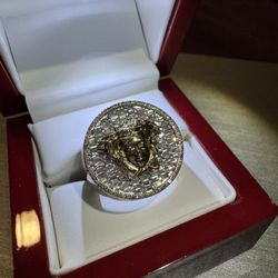 Versace Diamond Ring 10k Gold 