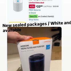 400 feet Air Purifiers  with for Bedroom Home with Sleep Mode for Smoke Pet Dander Odors, Small Air Purifier with Fragrance Sponge, Blue Ambient Light