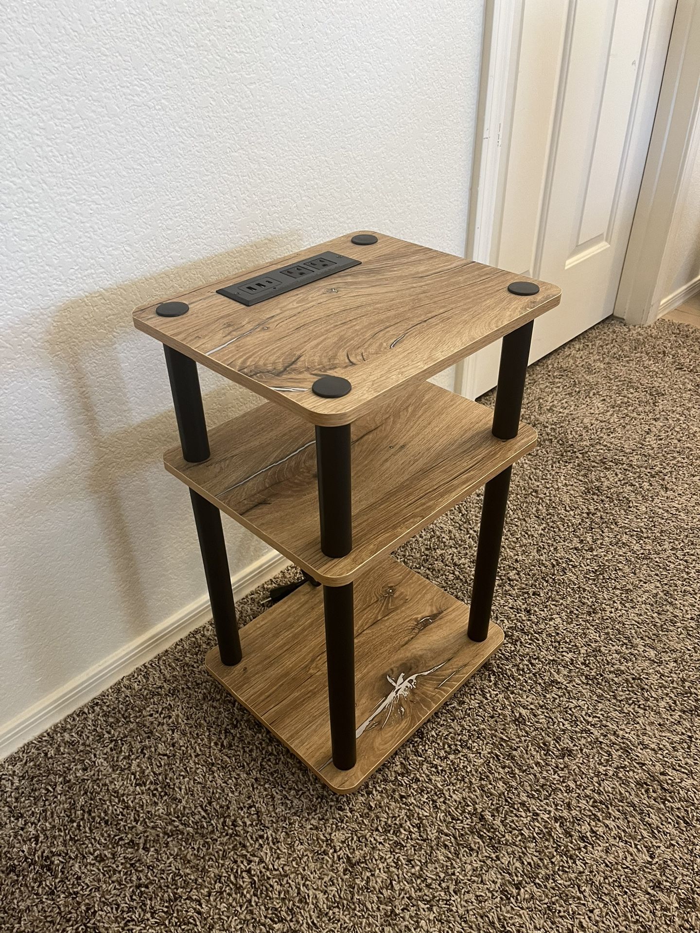 End Table With Outlets - New!