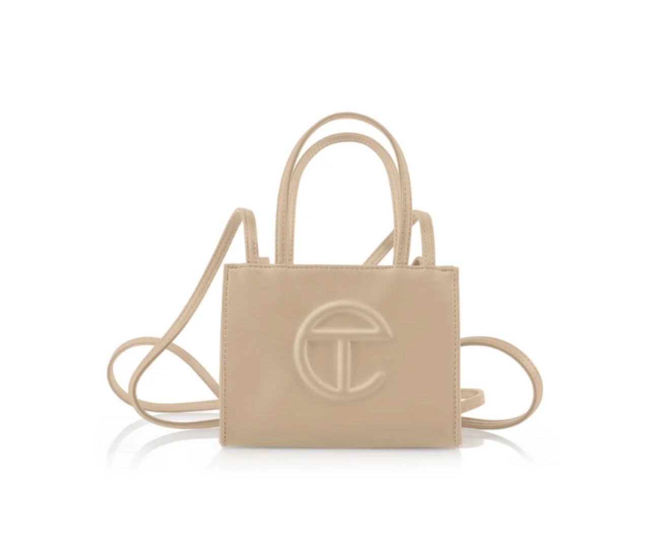 mini cream telfar bag
