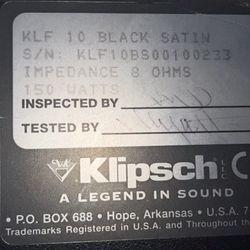 Klipsch Tower Speakers 