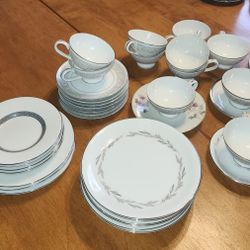 For Your Next Tea Party, Bridal Or Baby Shower, 12 Cups And Saucers, And 12 Small Plates