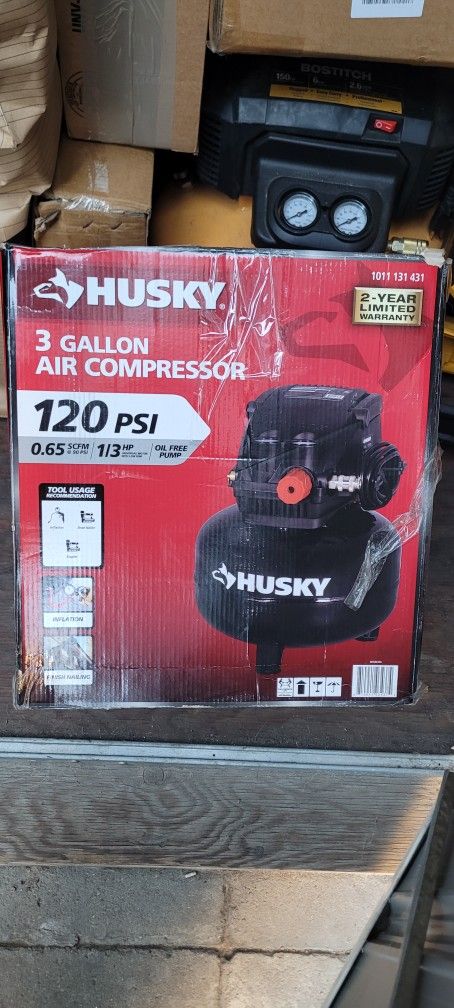 Husky 3 Gallon 120 PSI Air Compressor 