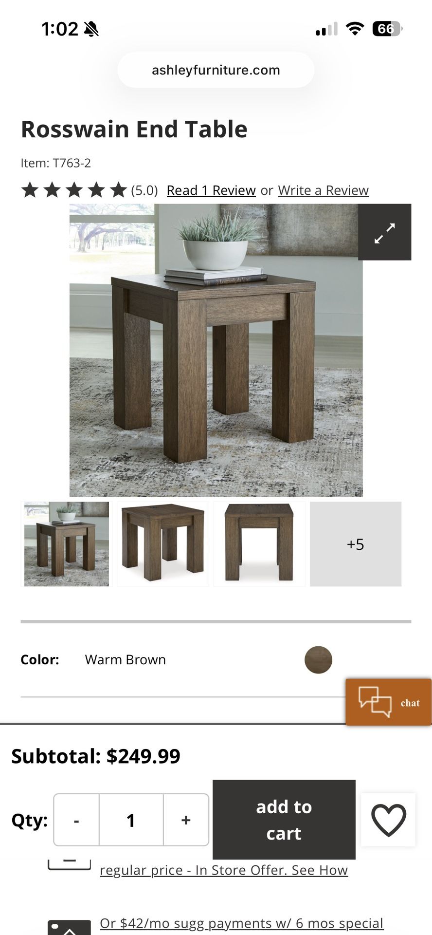 Ashely Furniture End Tables Brand New In Box