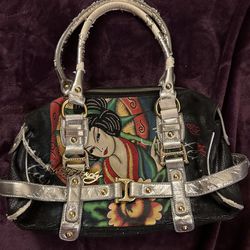 Vintage Ed Hardy Purse Handbag 