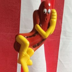 2002 Wienerschnitzel Silly Sippers Crazy Straw Hot Dog The Delicious One