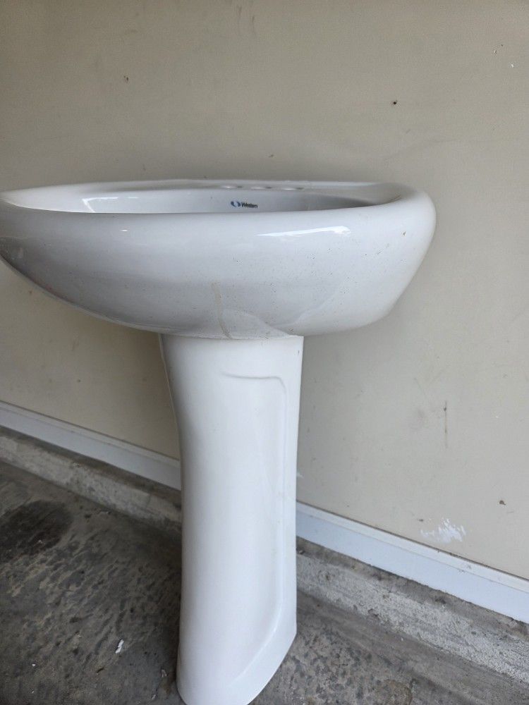 used porcelain sink