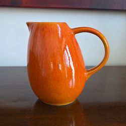Ceramic pitcher 'Tourron Large Pitcher' in orange by Jars Céramistes