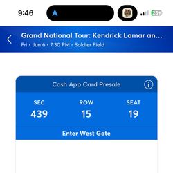 Kendrick Lamar x SZA Ticket