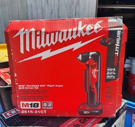 Milwaukee M18 Cordless 3/8" Right Angle Drill Driver Kit