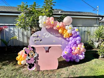 Minnie Mouse Birthday Party Backdrop Set