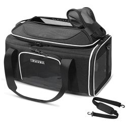 Petskd Top-Expandable Pet Carrier 17x12x8.5 Inches Airline Approved, 