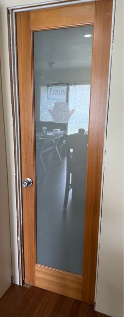 24” x 79 1/2” Door with full lite and removable decals