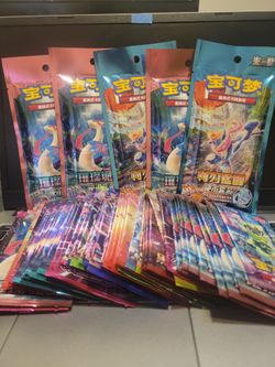 Chinese Pokémon TCG Booster Packs Lot