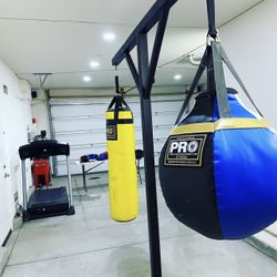 Custom made punching bag stand