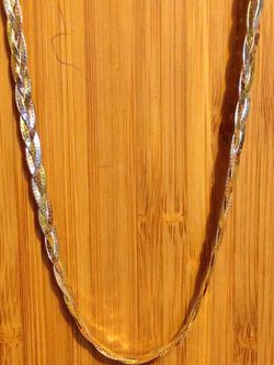 925 sterling silver fancy style chain 5mm long 18" grams 7.5