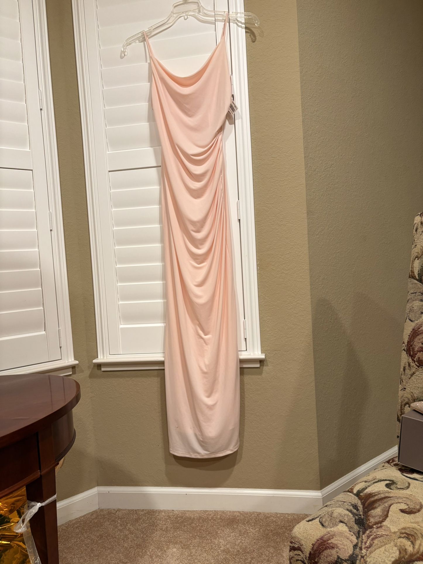 Formal Floor Length Dusty Pink Dress Size s