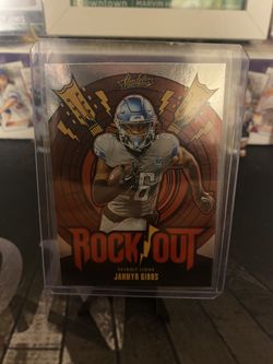 jamyr Gibbs Rock Out football card