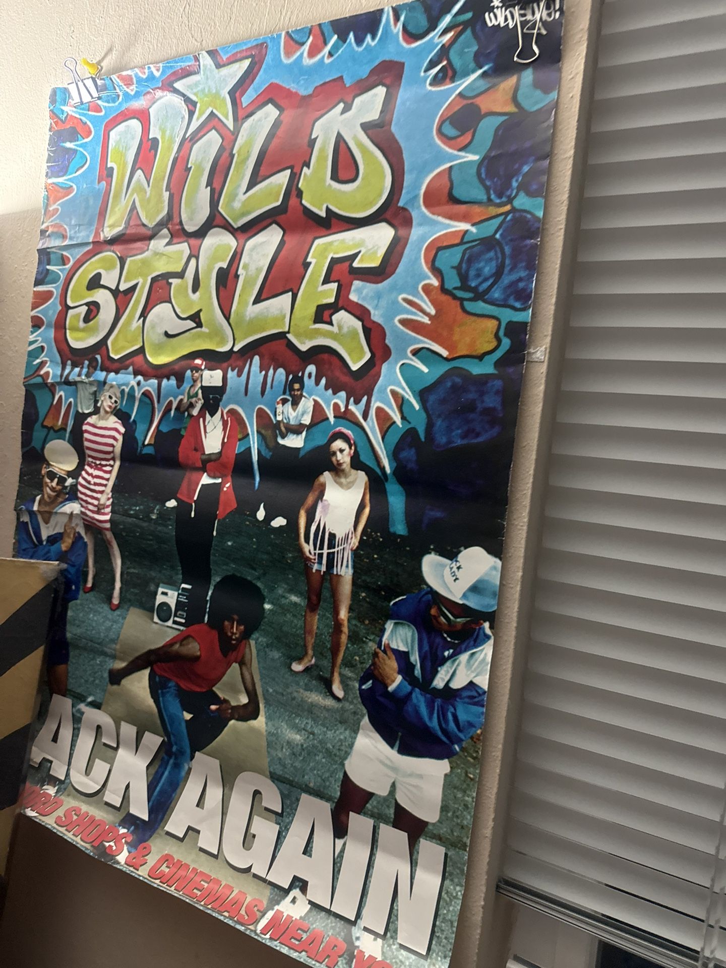 Wild Style Original Poster-look at all of the images this is a poster that's lived through decades of moving around and a display so what you see in t