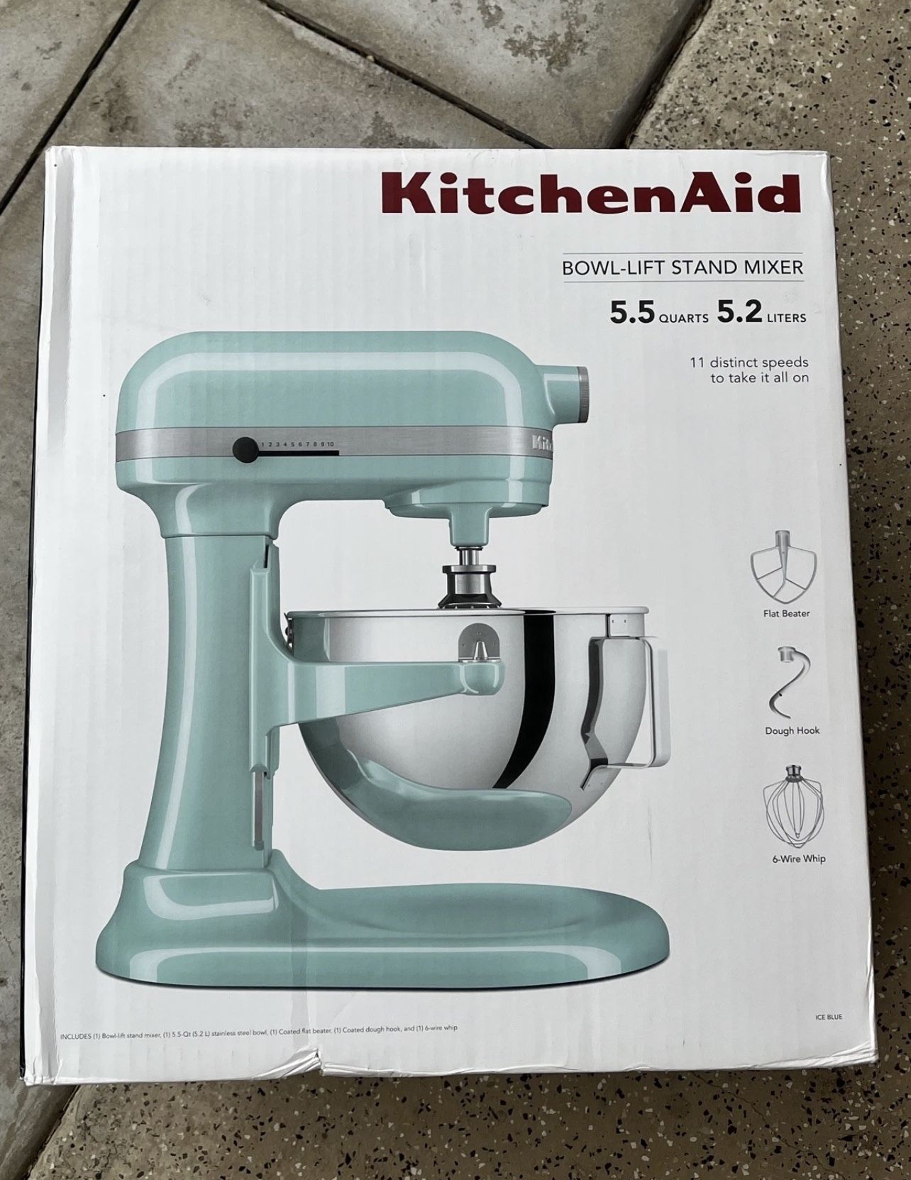 KitchenAid 5.5-Qt Bowl-Lift Stand Mixer – KSM55 (Ice)