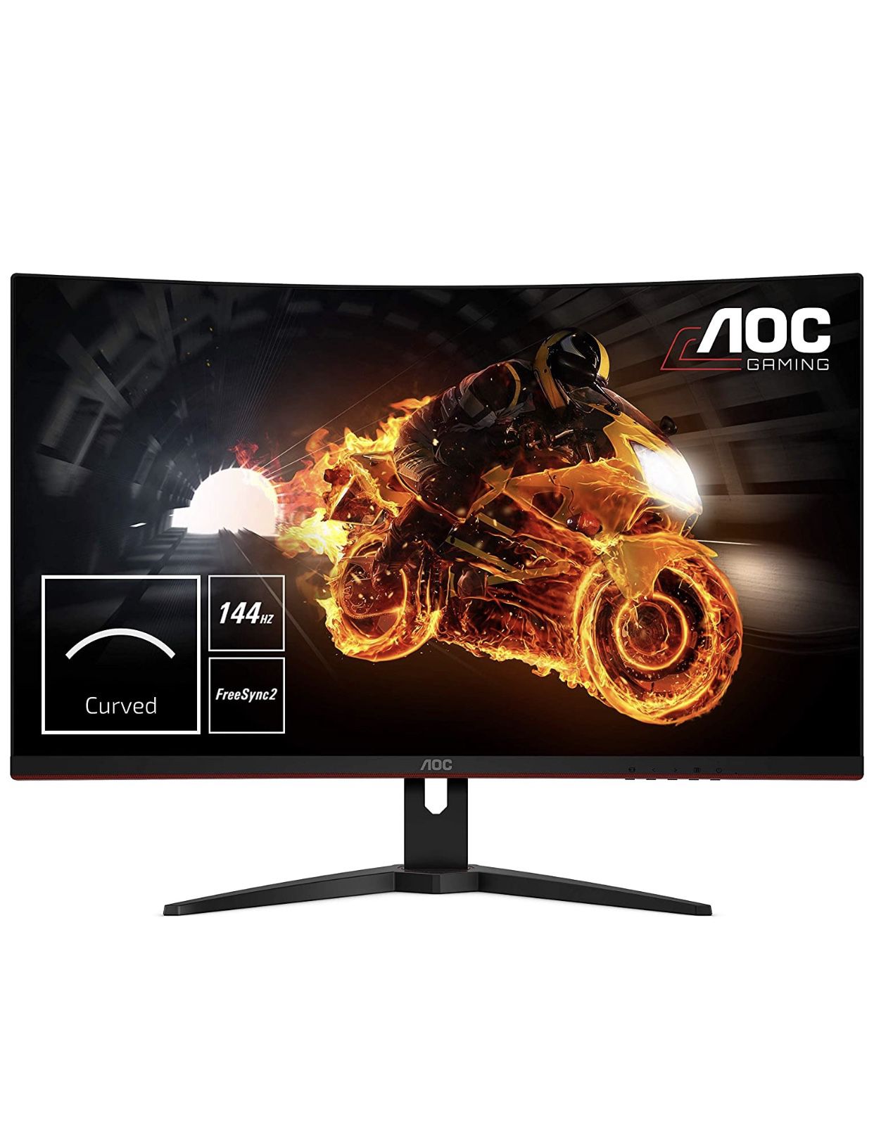 AOC CQ32G1 31.5" Curved Frameless Gaming Monitor, Quad HD 2560x1440, VA panel, 4 ms Response Time, MPRT, 144Hz, FreeSync, DisplayPort/HDMI/VGA, VESA,