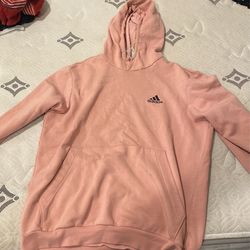 Large addidas pink hoodie
