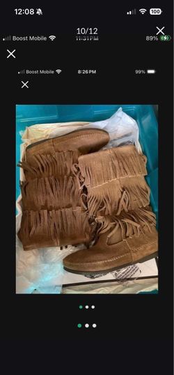 Women’s Size 9-Tan Suede Fringe Minnetonka Moccasin Boots