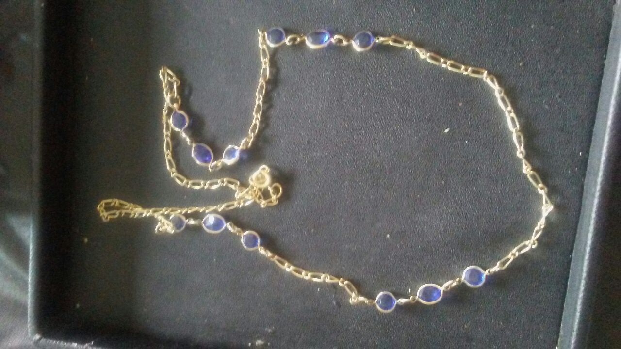 Brilliant Blue and Gold Chain